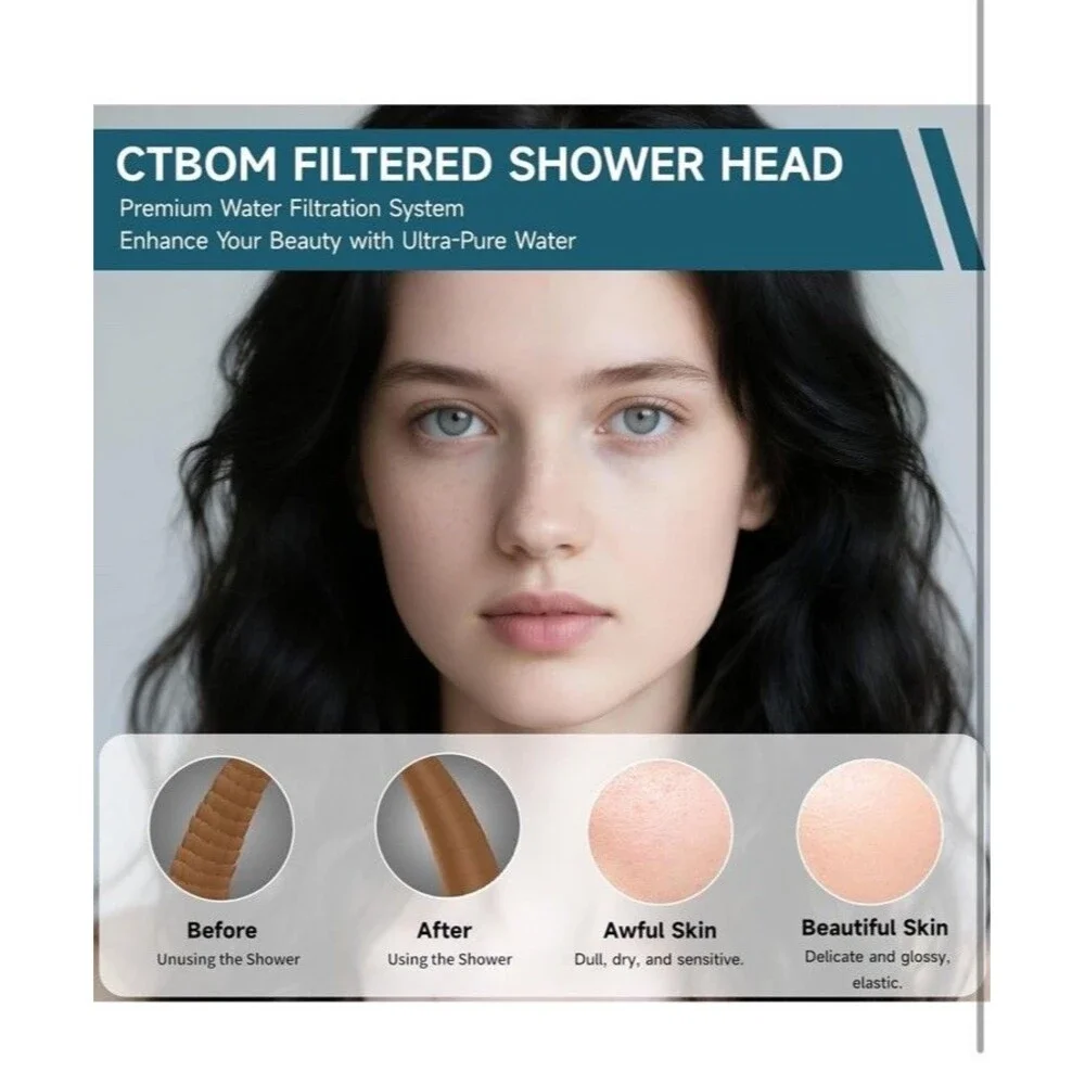 CTBOM Handheld Shower Head Filter (2 Incl) - 15 Stage Filter - Sealed New!